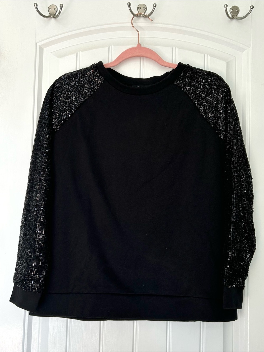 Black Sequin Sweatshirt